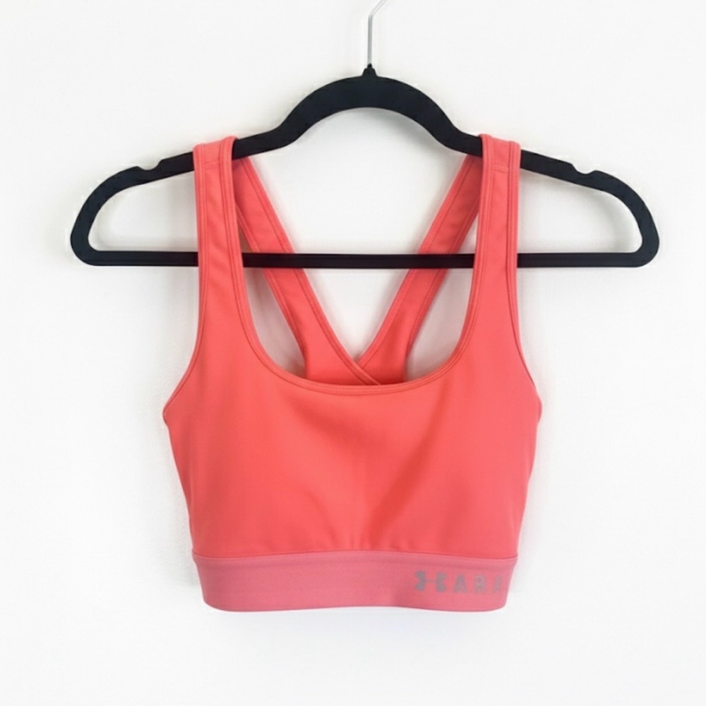 Under Armour Padded Coral & Pink Sports Bra